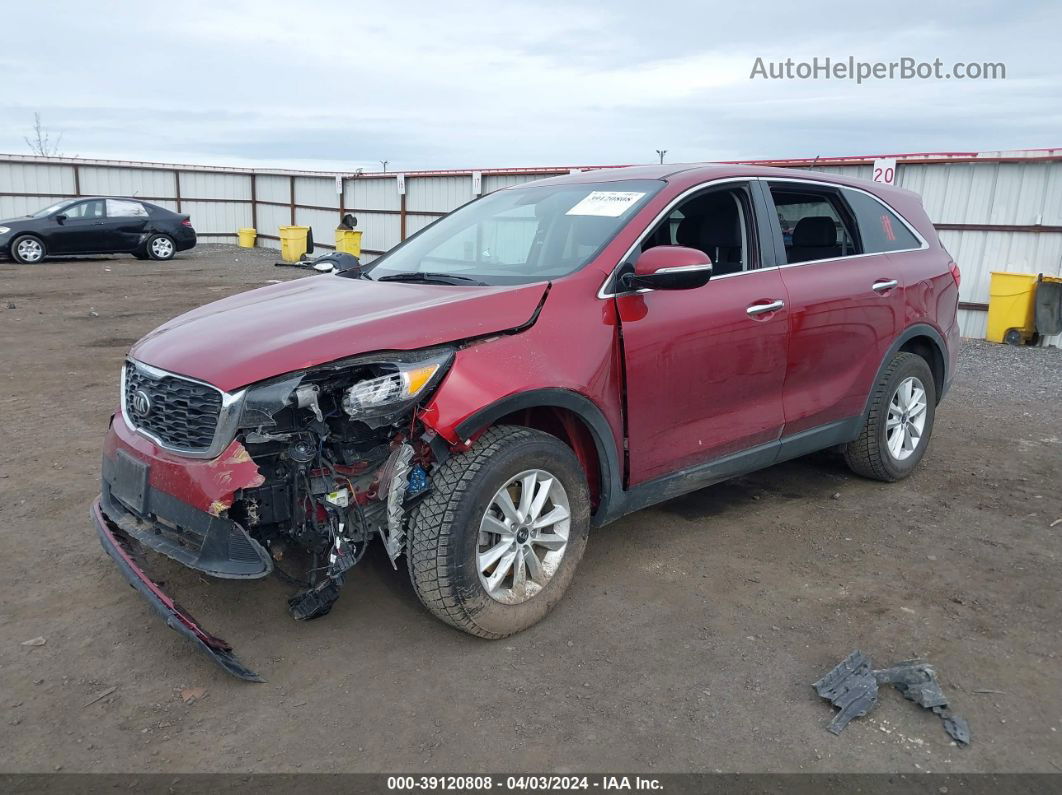 2020 Kia Sorento 3.3l Lx Burgundy vin: 5XYPG4A50LG627260