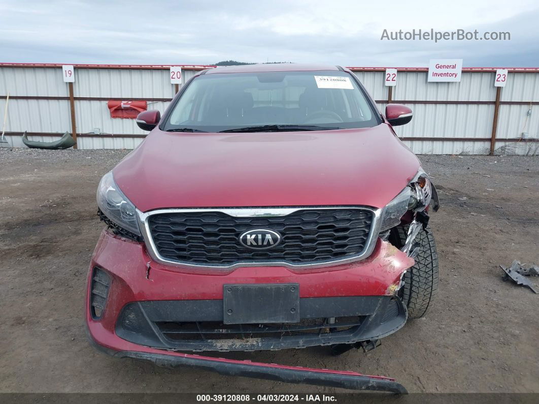 2020 Kia Sorento 3.3l Lx Burgundy vin: 5XYPG4A50LG627260