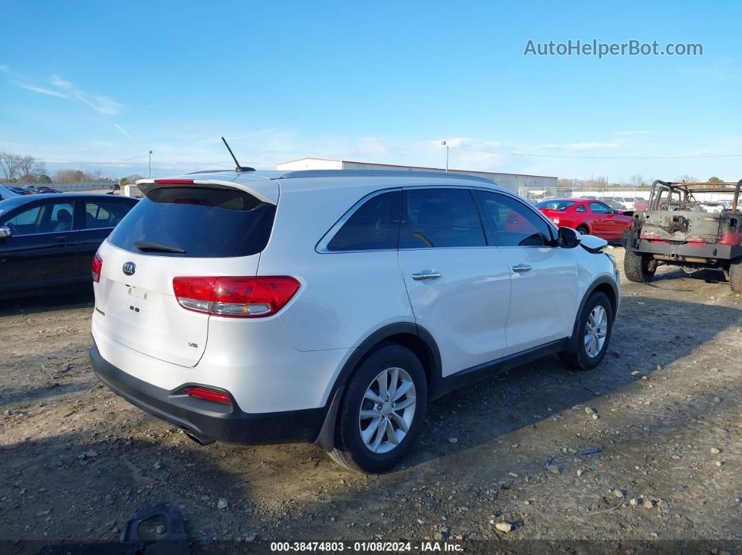 2017 Kia Sorento 3.3l Lx White vin: 5XYPG4A51HG241924