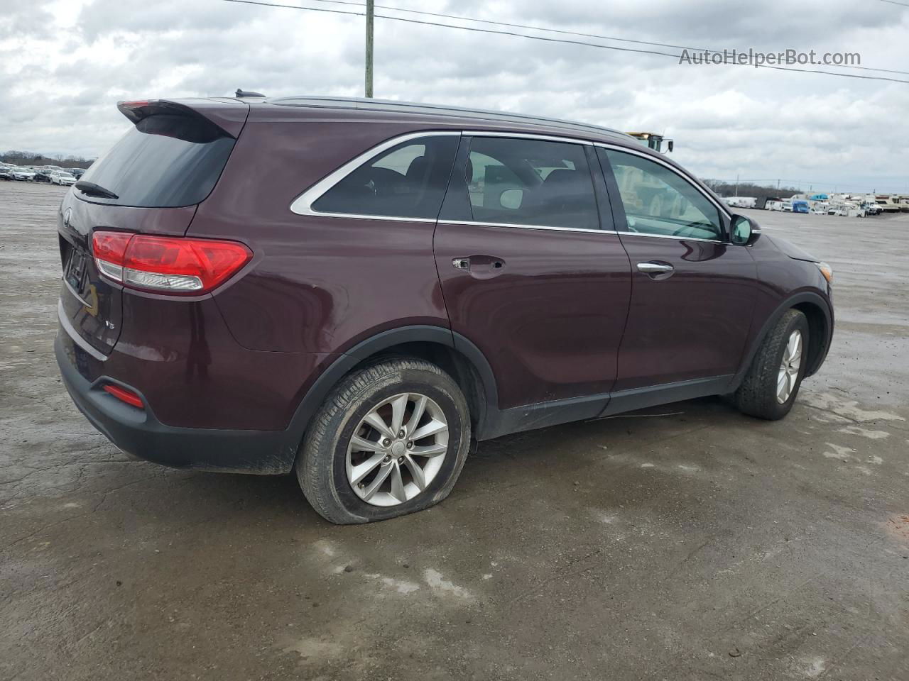 2017 Kia Sorento Lx Burgundy vin: 5XYPG4A51HG289357