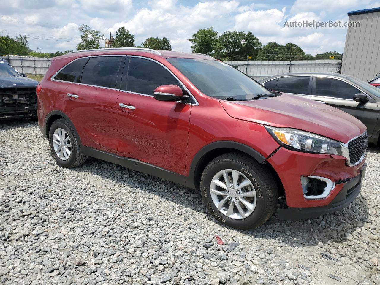 2017 Kia Sorento Lx Red vin: 5XYPG4A53HG224557