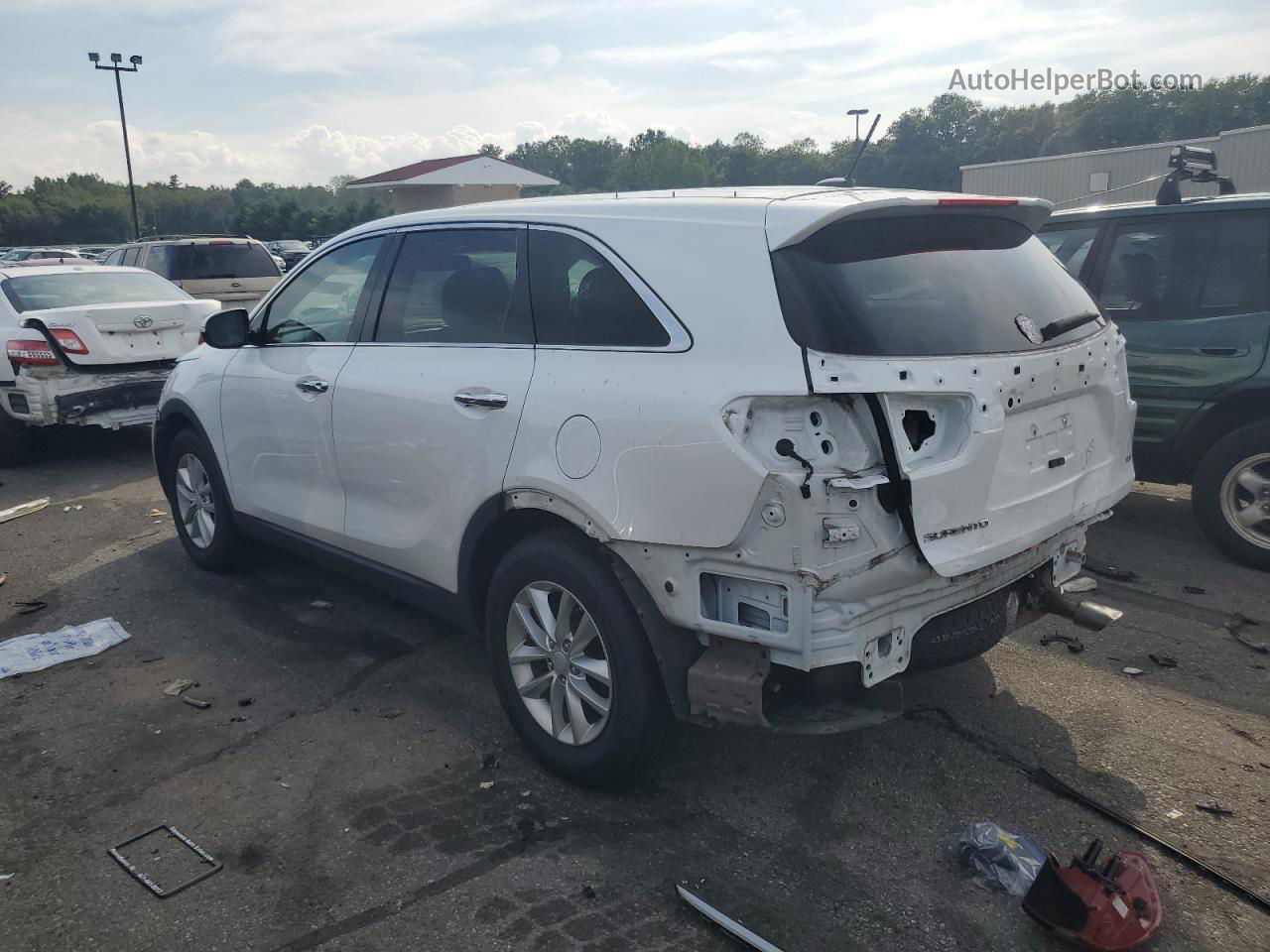 2017 Kia Sorento Lx White vin: 5XYPG4A53HG232027