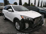 2018 Kia Sorento Lx V6 White vin: 5XYPG4A53JG388106