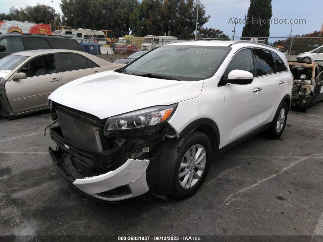 2018 Kia Sorento Lx V6 White vin: 5XYPG4A53JG388106