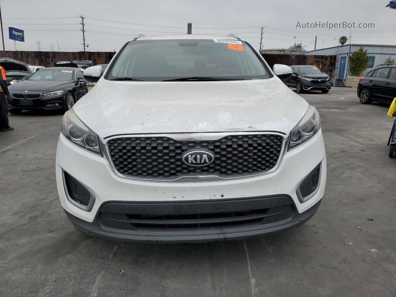 2018 Kia Sorento Lx White vin: 5XYPG4A54JG383867