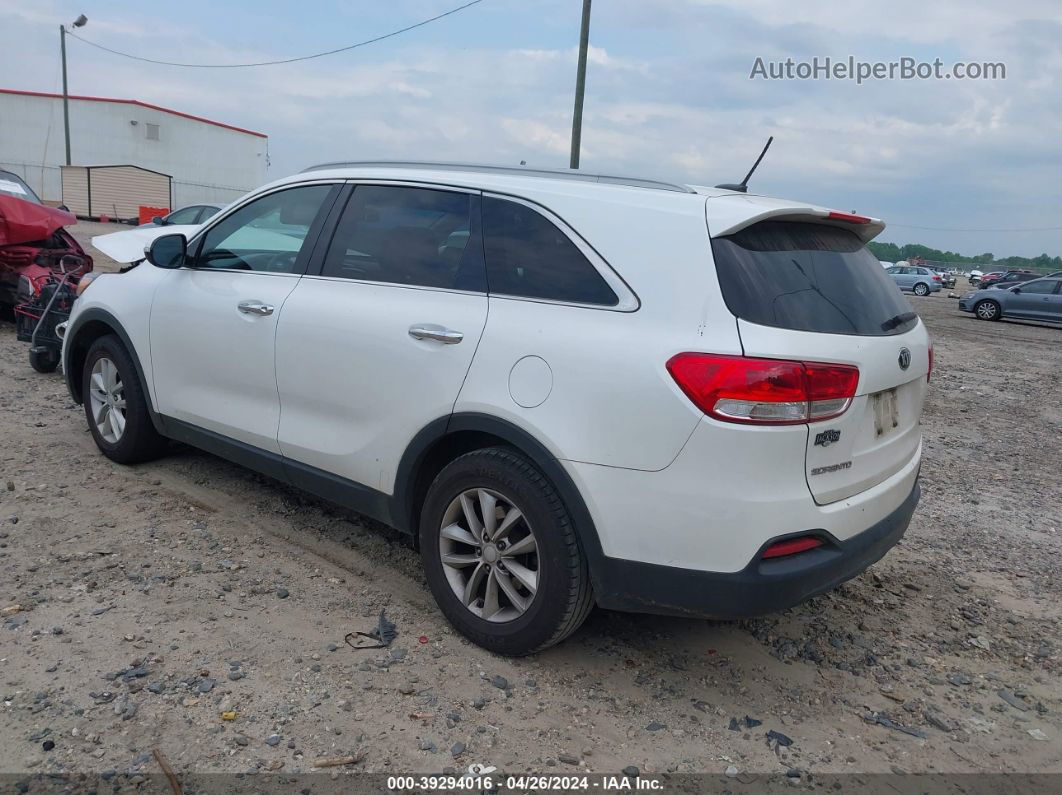 2017 Kia Sorento 3.3l Lx White vin: 5XYPG4A55HG195983