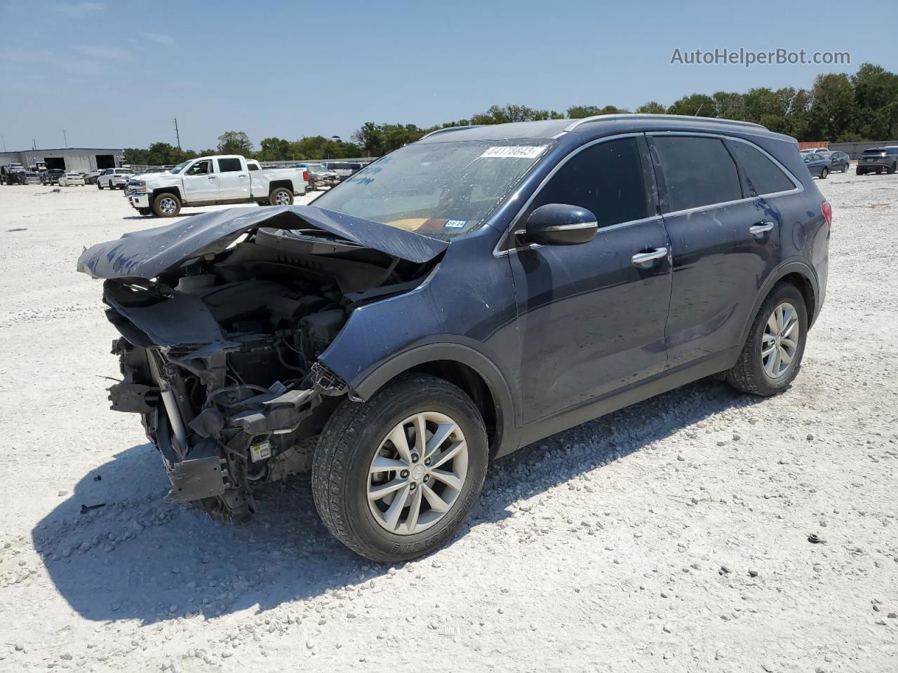 2017 Kia Sorento Lx Синий vin: 5XYPG4A56HG207655