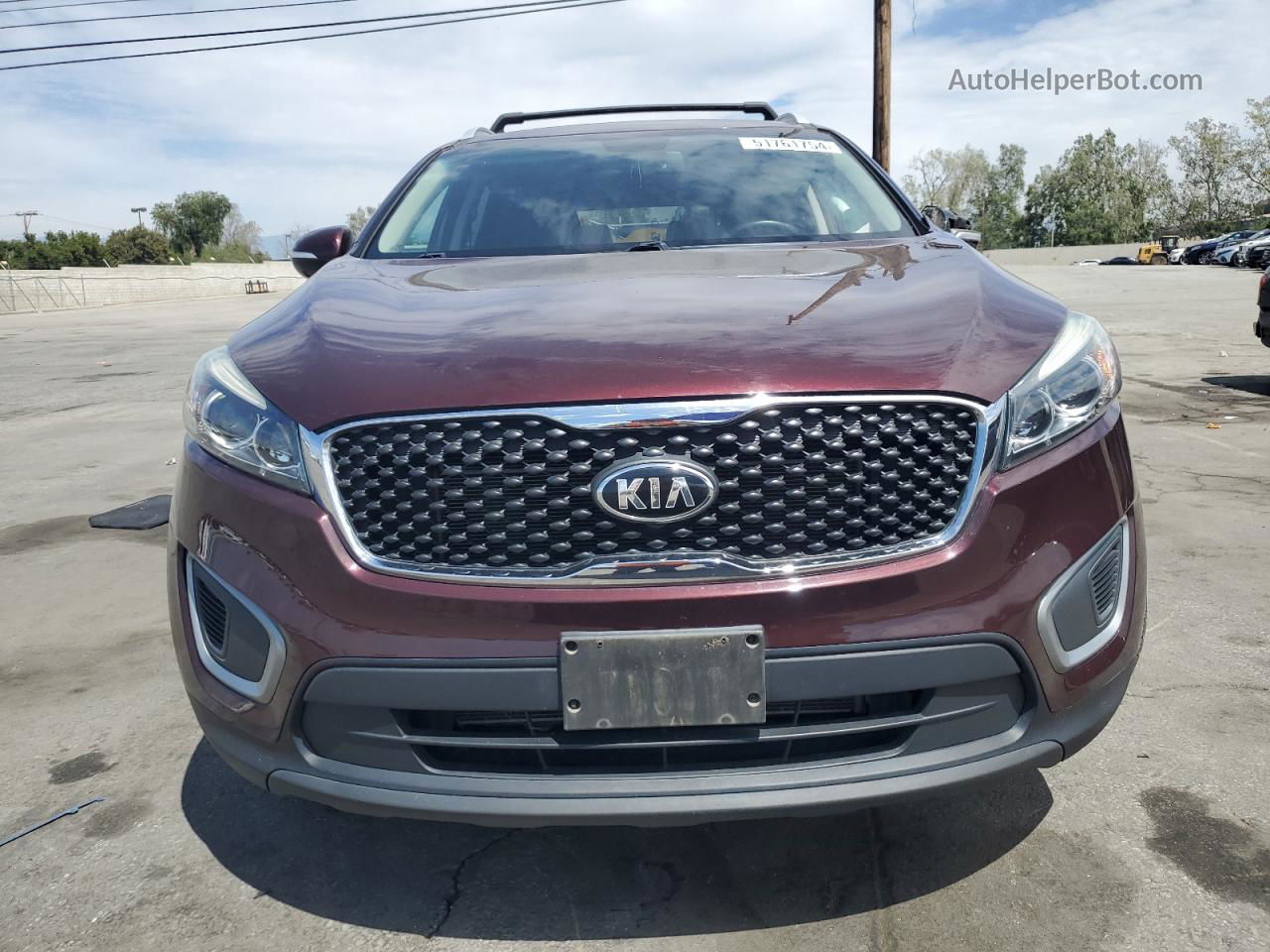 2017 Kia Sorento Lx Burgundy vin: 5XYPG4A56HG285904