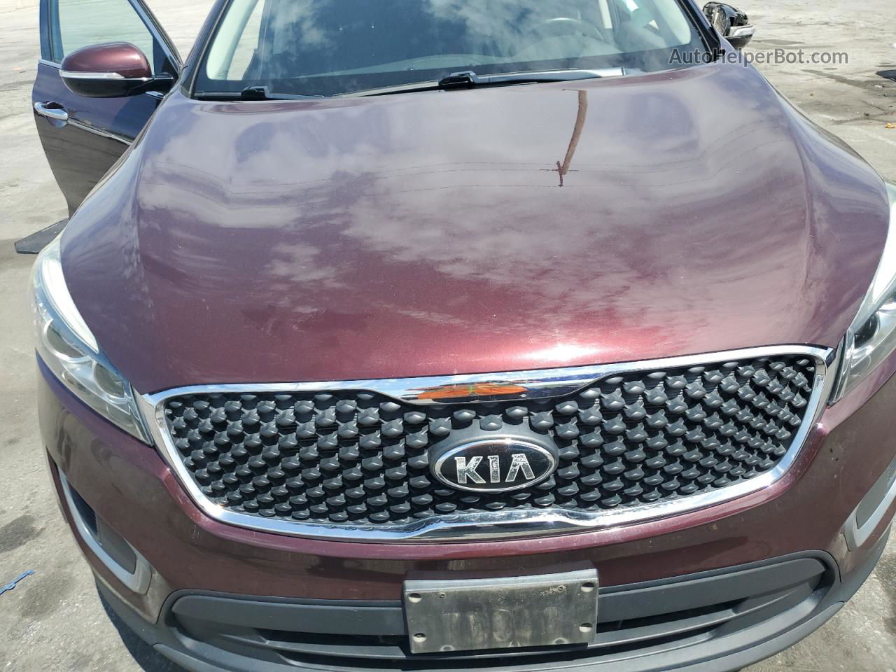 2017 Kia Sorento Lx Burgundy vin: 5XYPG4A56HG285904