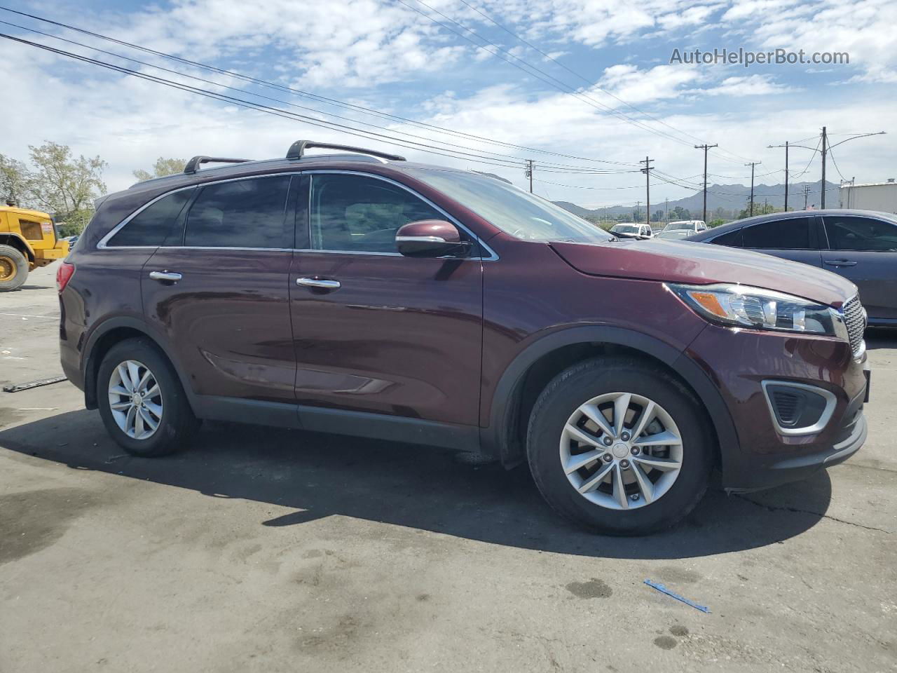 2017 Kia Sorento Lx Burgundy vin: 5XYPG4A56HG285904