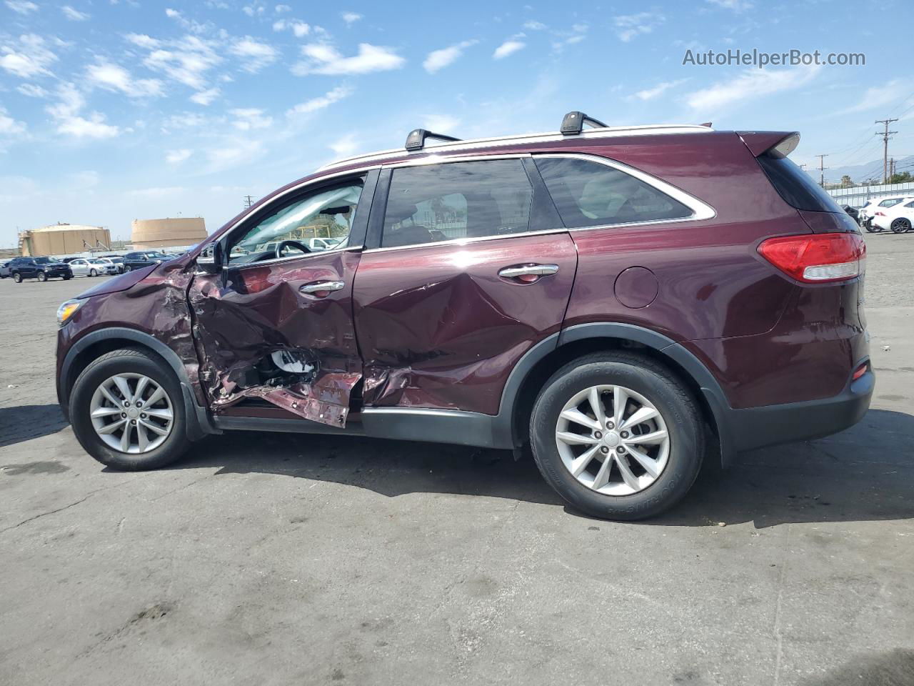 2017 Kia Sorento Lx Burgundy vin: 5XYPG4A56HG285904