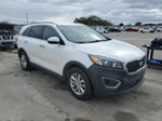 2017 Kia Sorento Lx White vin: 5XYPG4A57HG195337