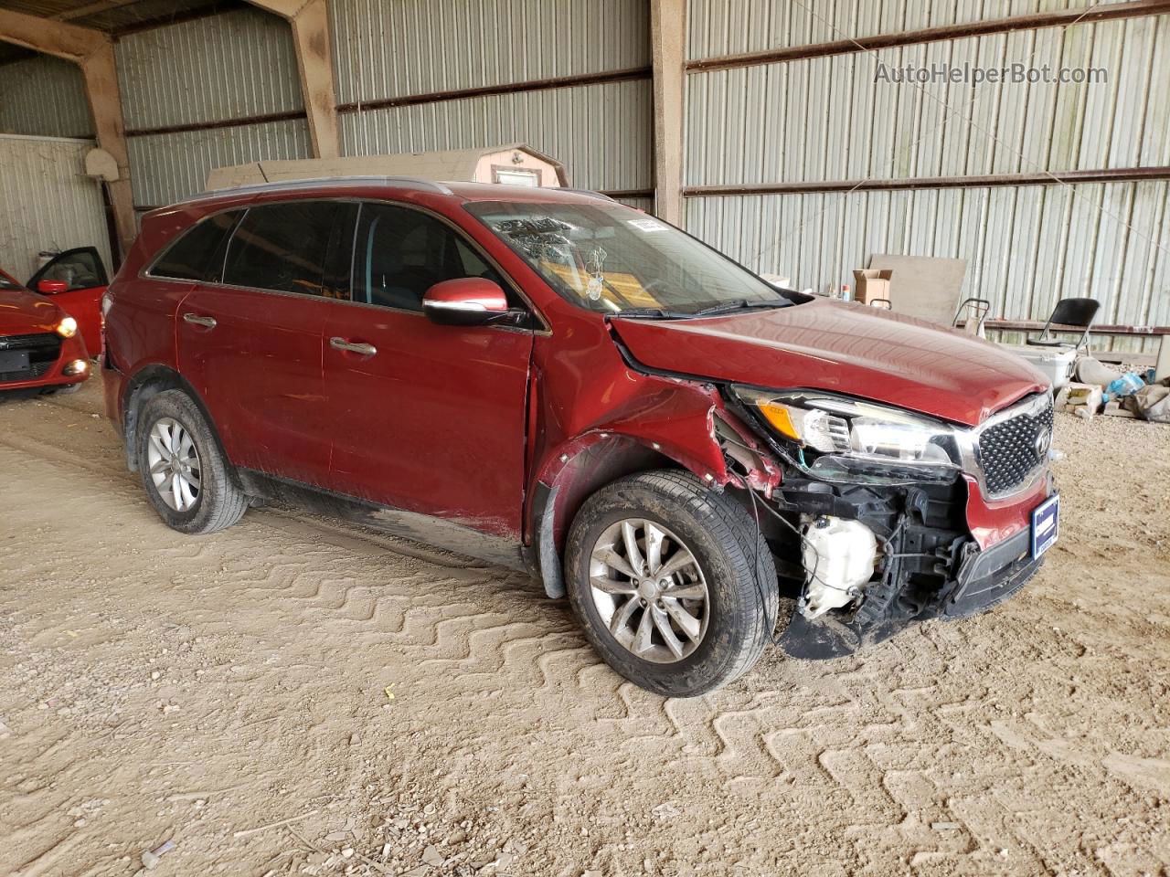 2018 Kia Sorento Lx Red vin: 5XYPG4A57JG376024