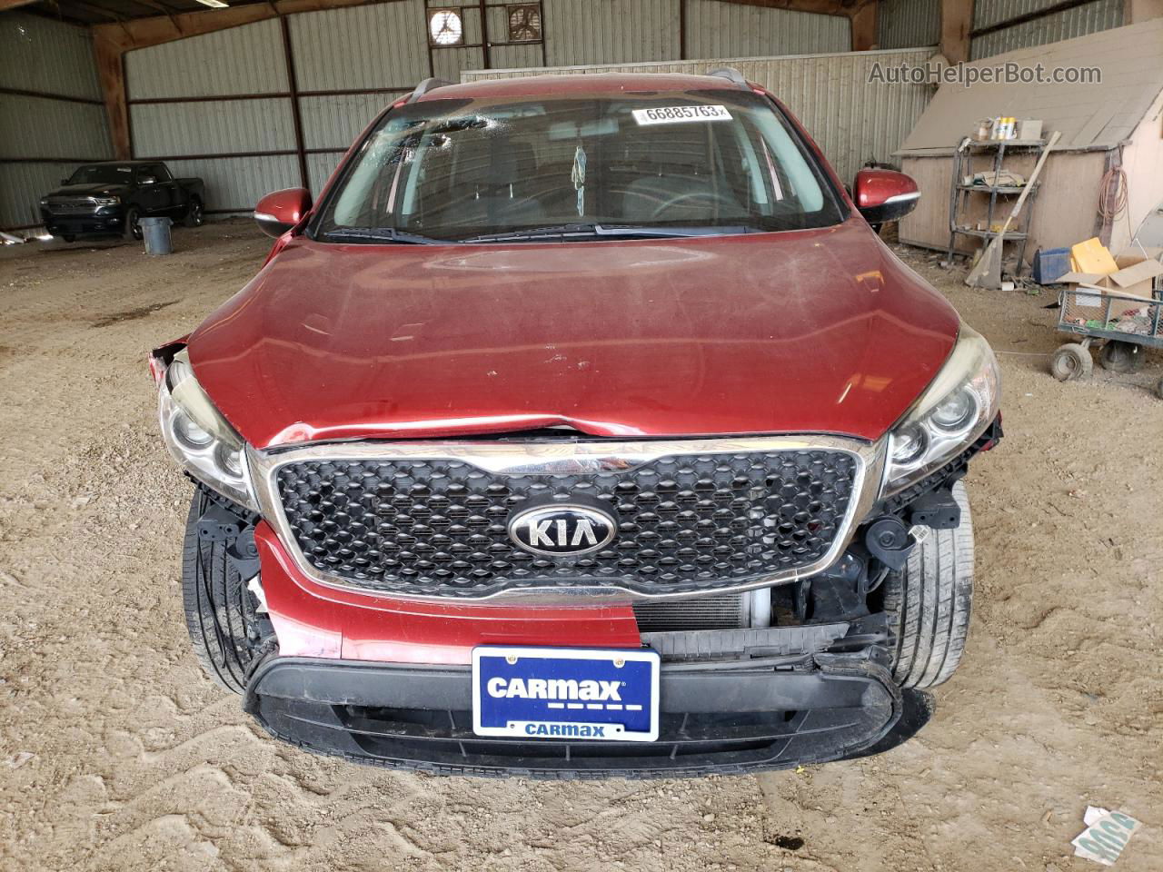 2018 Kia Sorento Lx Red vin: 5XYPG4A57JG376024