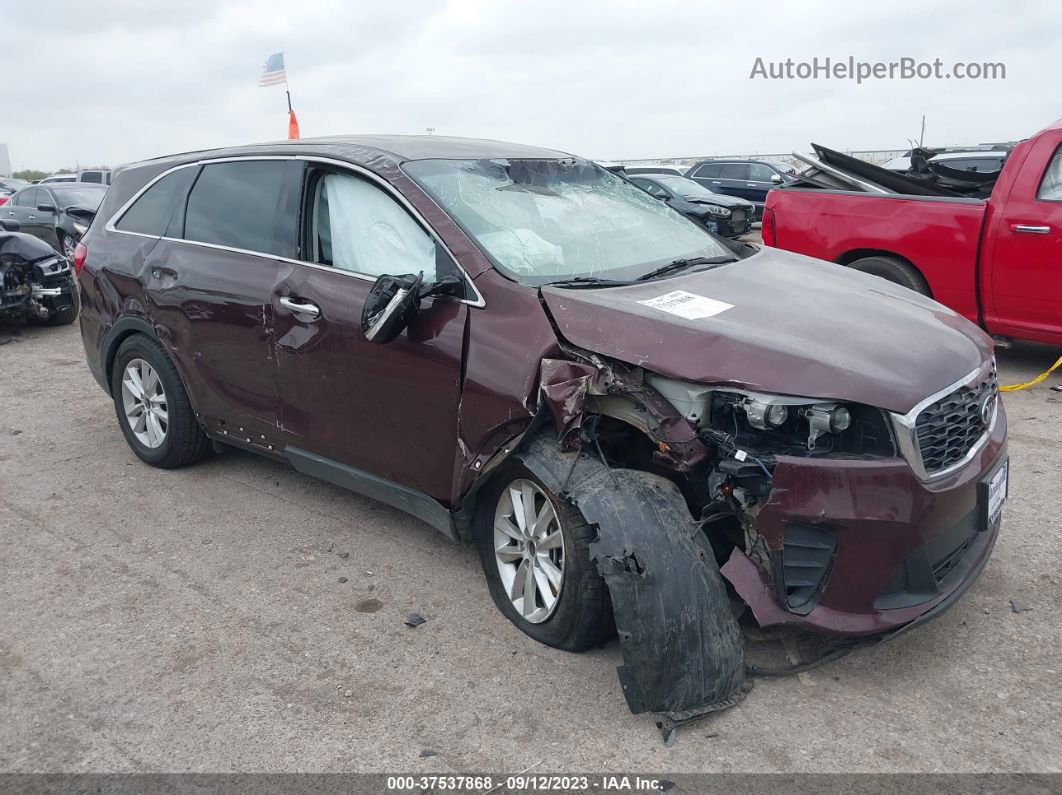 2020 Kia Sorento Lx V6 Burgundy vin: 5XYPG4A57LG619236