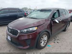 2020 Kia Sorento Lx V6 Burgundy vin: 5XYPG4A57LG619236