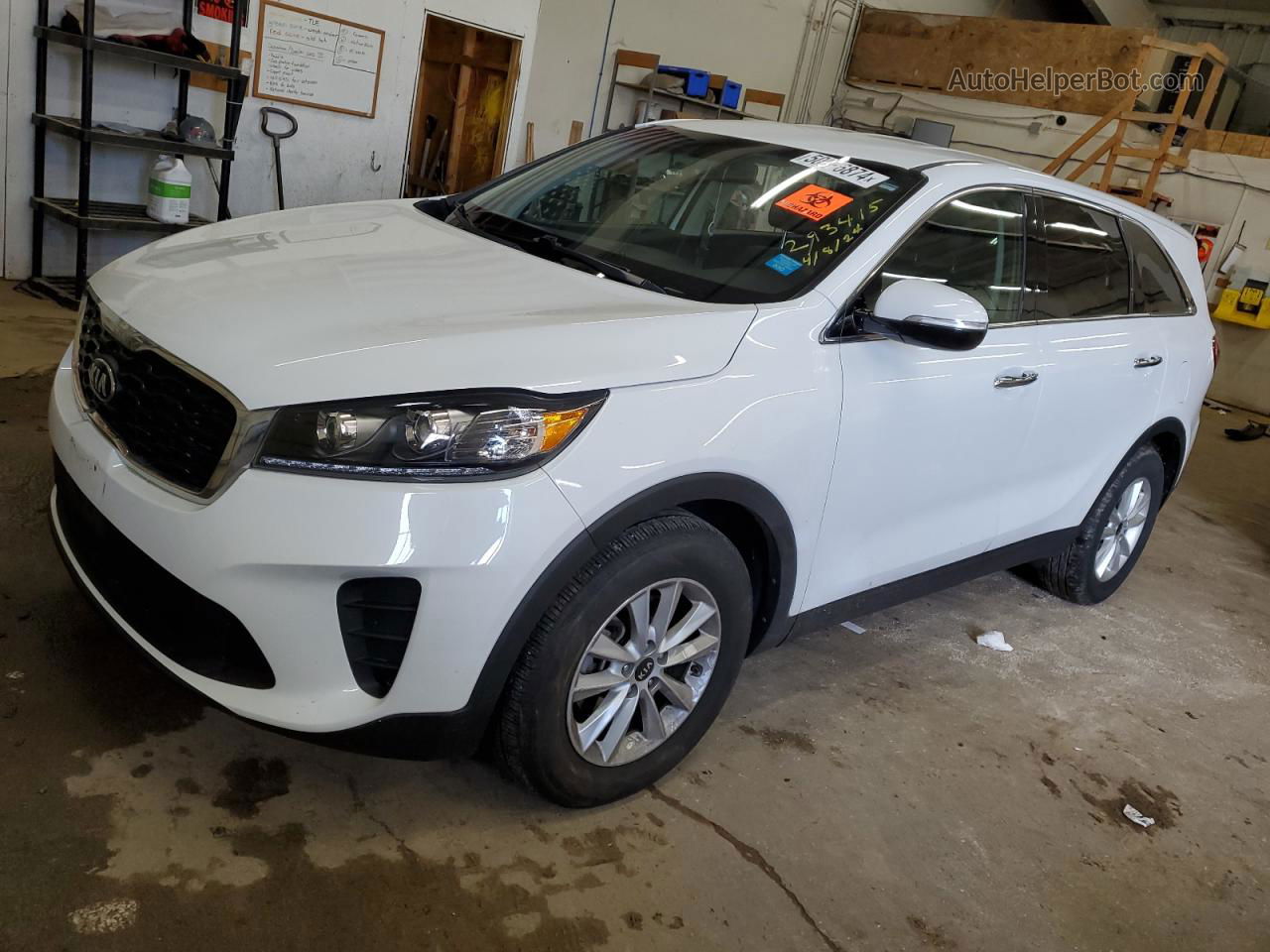 2020 Kia Sorento S White vin: 5XYPG4A57LG678724