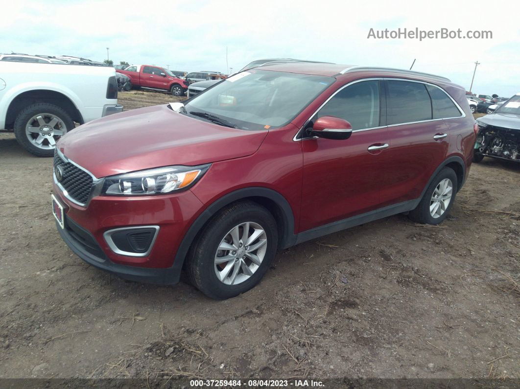 2017 Kia Sorento Lx V6 Red vin: 5XYPG4A58HG208113