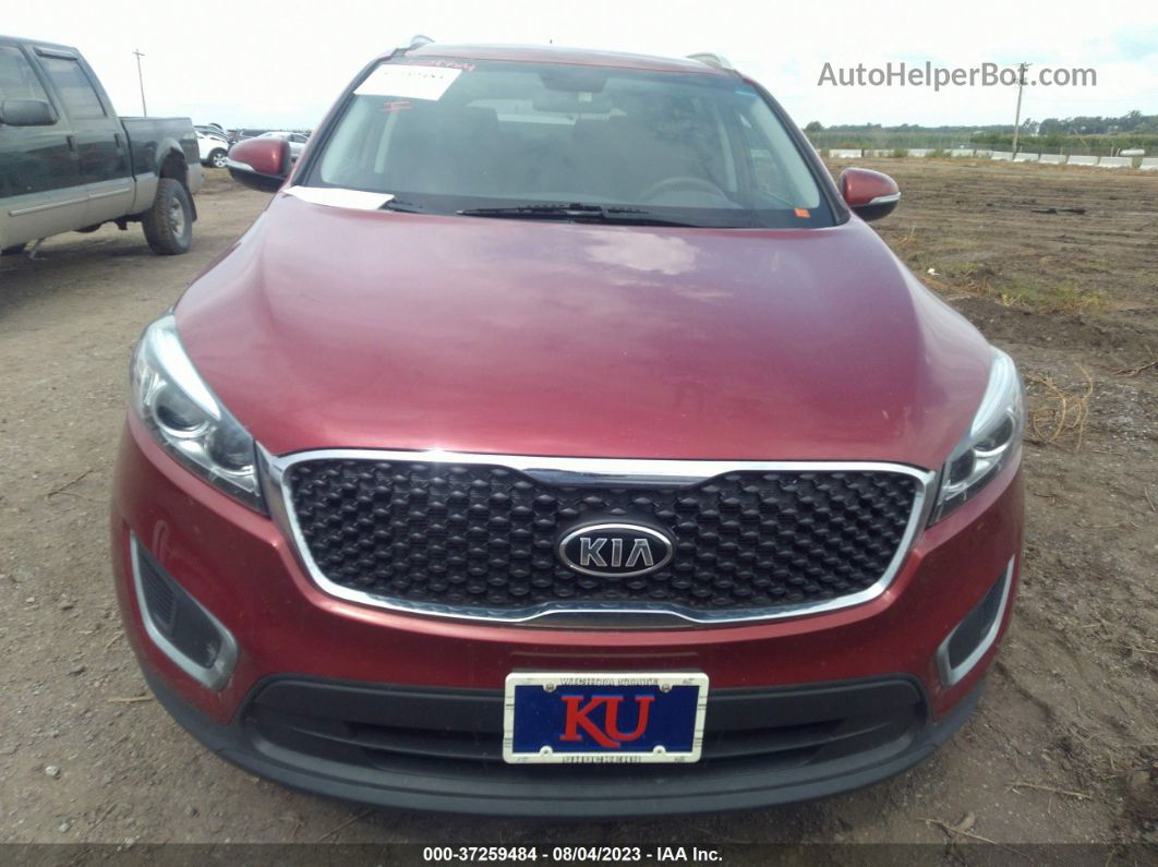 2017 Kia Sorento Lx V6 Red vin: 5XYPG4A58HG208113