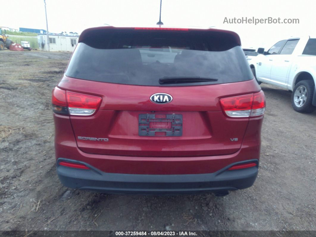 2017 Kia Sorento Lx V6 Red vin: 5XYPG4A58HG208113