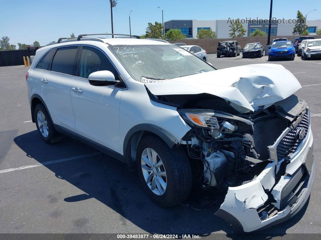 2017 Kia Sorento 3.3l Lx White vin: 5XYPG4A58HG307076