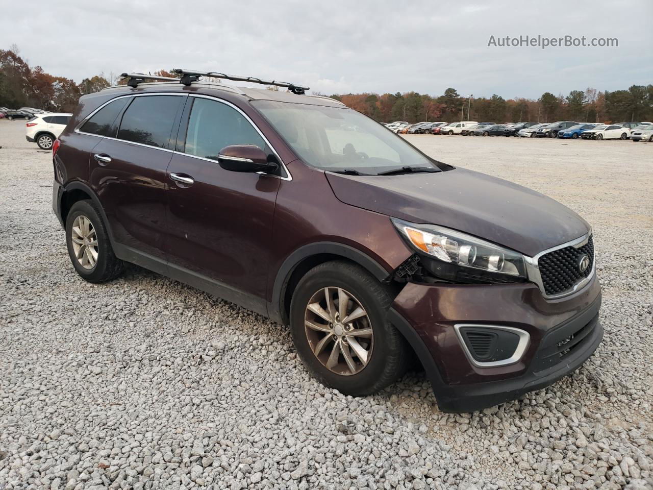 2018 Kia Sorento Lx Burgundy vin: 5XYPG4A58JG393625