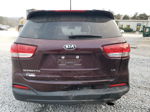 2018 Kia Sorento Lx Burgundy vin: 5XYPG4A58JG393625