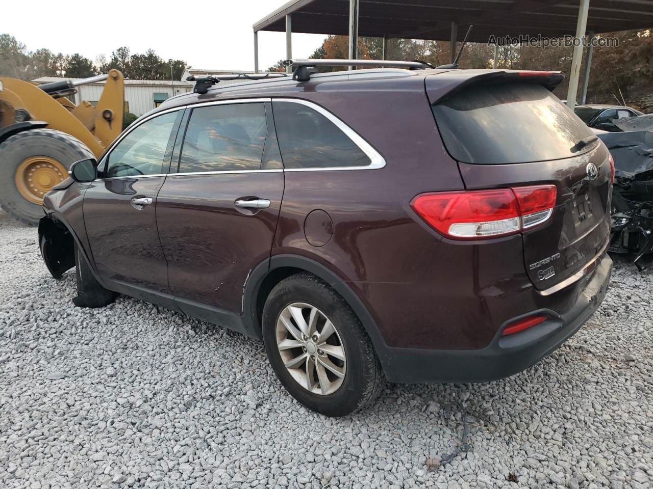 2018 Kia Sorento Lx Burgundy vin: 5XYPG4A58JG393625