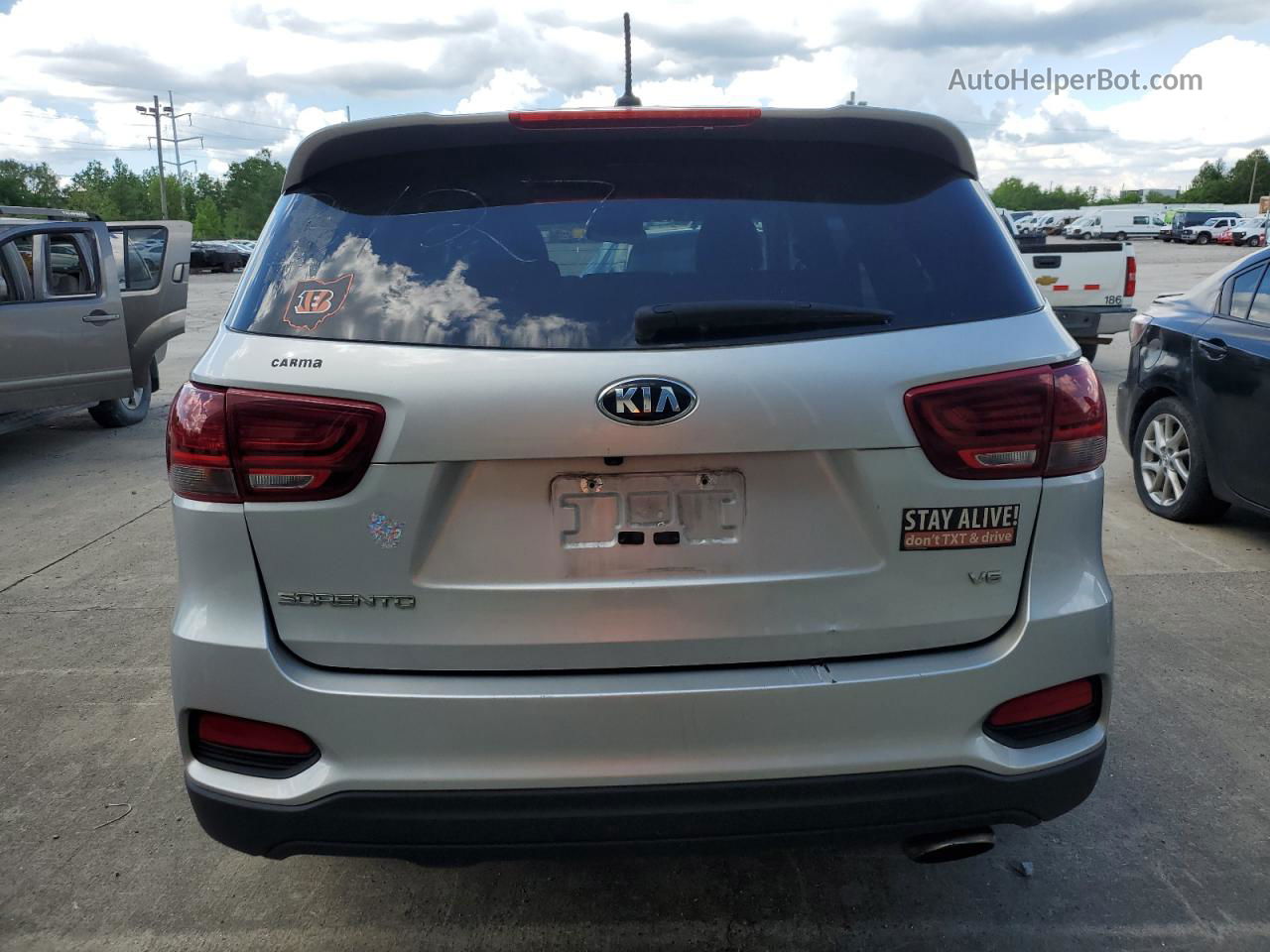 2020 Kia Sorento S Silver vin: 5XYPG4A58LG614661