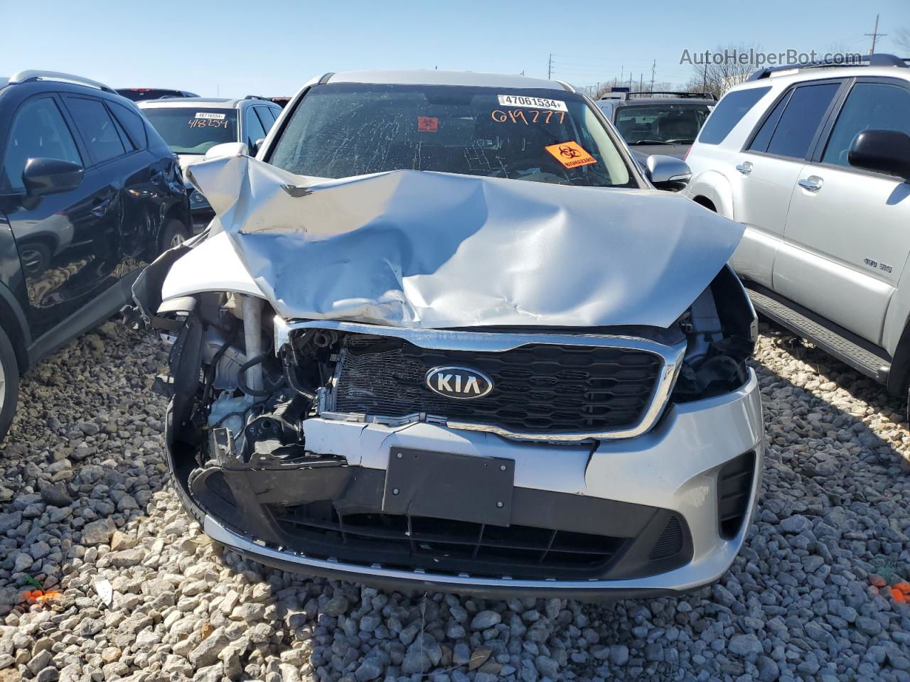 2020 Kia Sorento S Silver vin: 5XYPG4A58LG619777