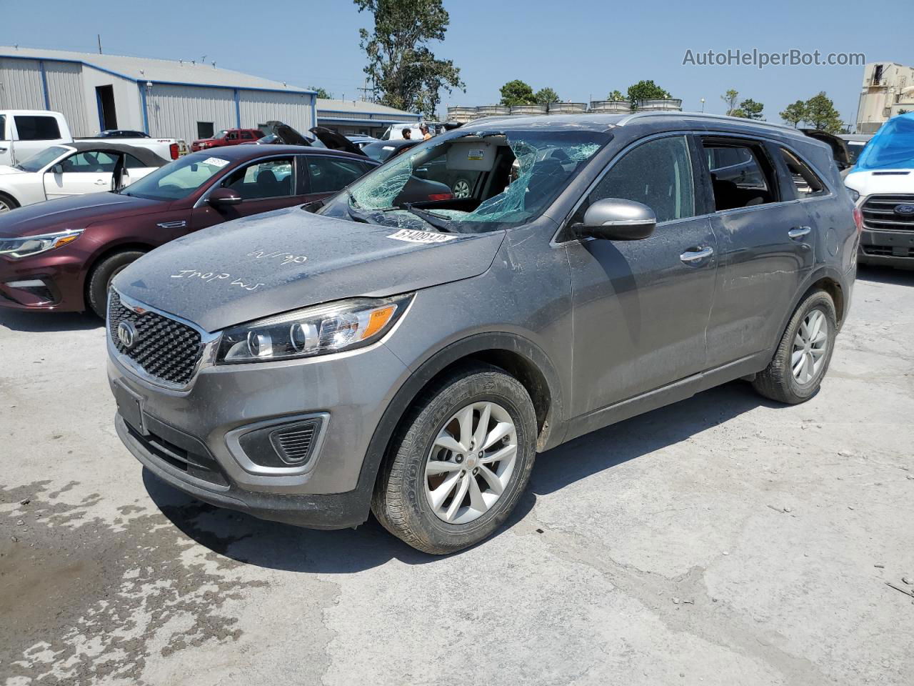 2018 Kia Sorento Lx Gray vin: 5XYPG4A59JG351027