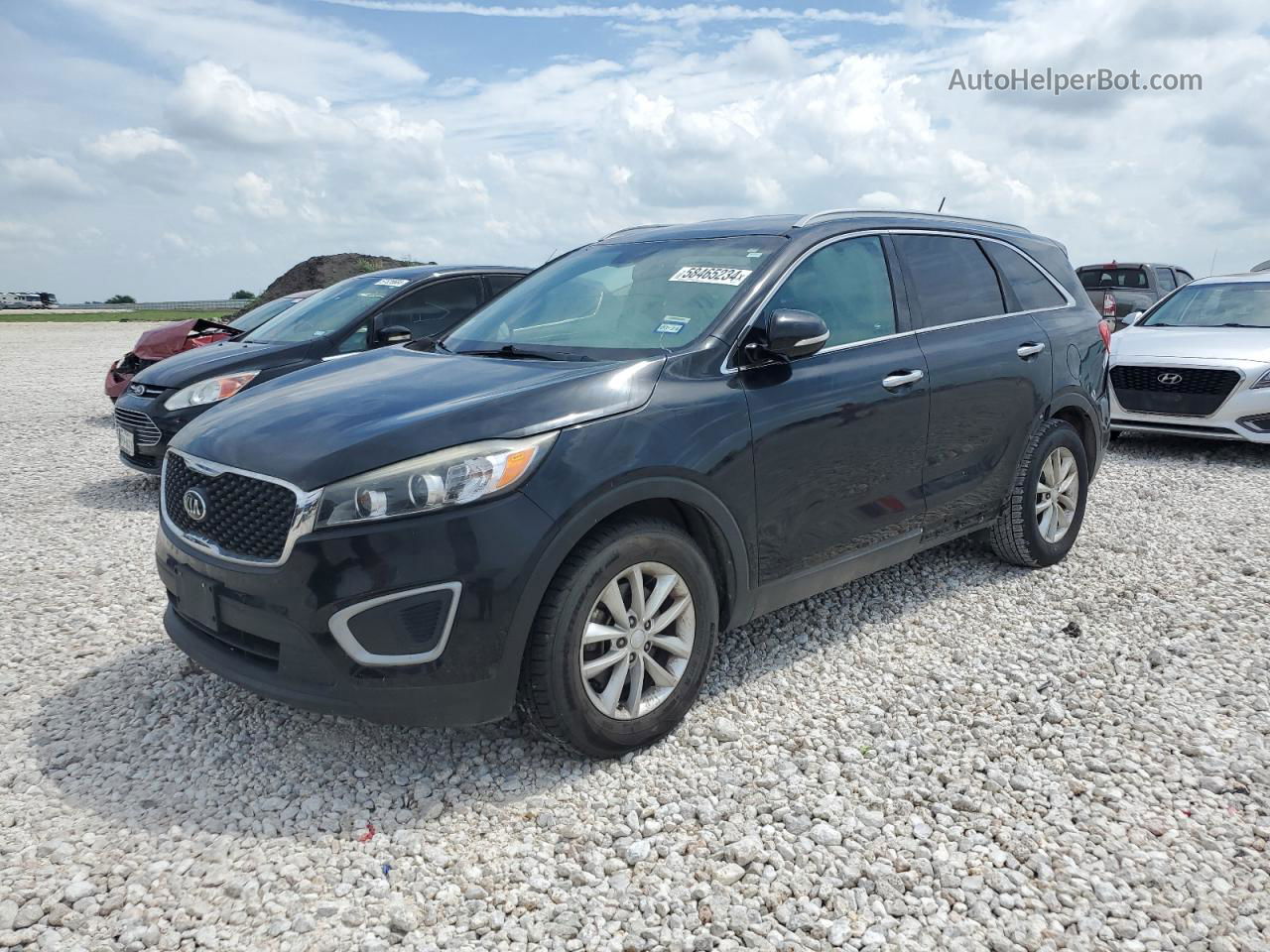 2018 Kia Sorento Lx Black vin: 5XYPG4A59JG352971