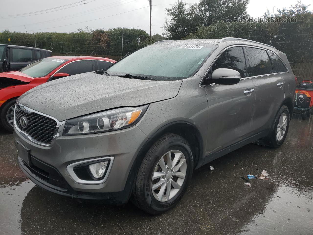 2018 Kia Sorento Lx Gray vin: 5XYPG4A59JG356857