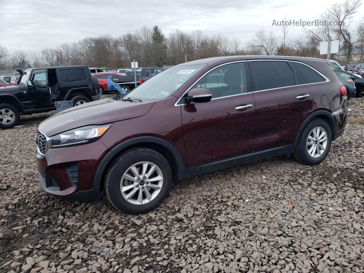 2020 Kia Sorento S Бордовый vin: 5XYPG4A59LG631890