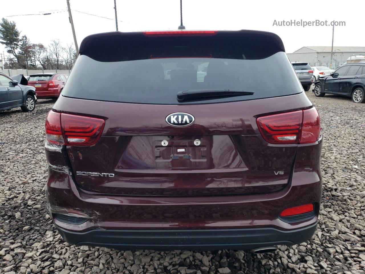 2020 Kia Sorento S Бордовый vin: 5XYPG4A59LG631890