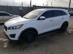 2018 Kia Sorento Lx White vin: 5XYPG4A5XJG369200