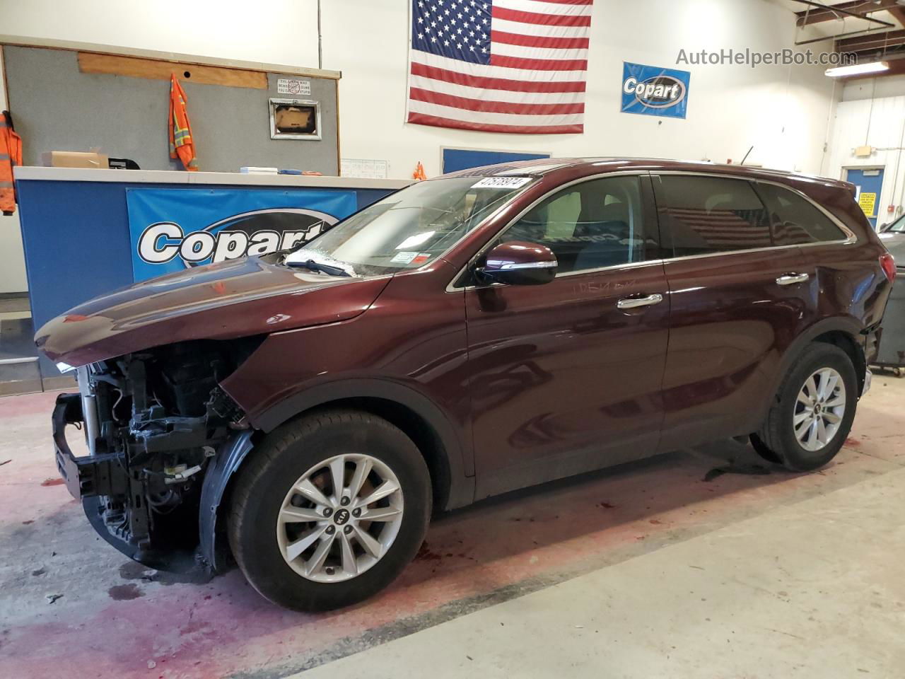 2020 Kia Sorento S Burgundy vin: 5XYPG4A5XLG622003