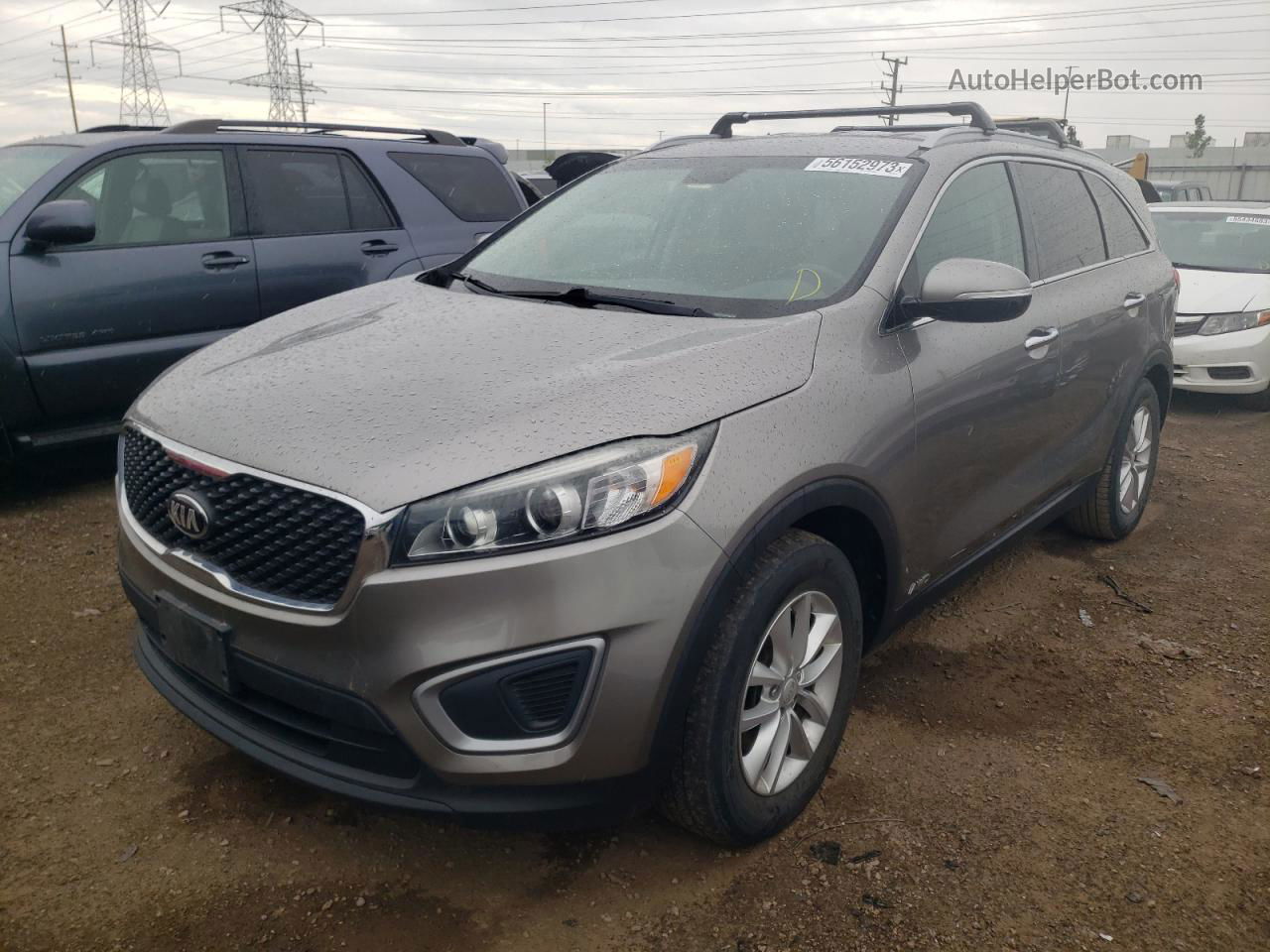 2017 Kia Sorento Lx Серый vin: 5XYPGDA30HG293138