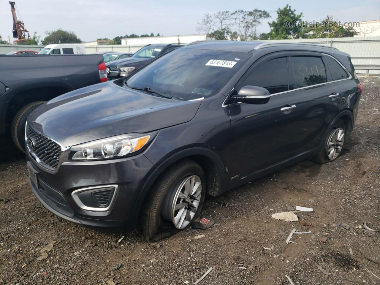 2018 Kia Sorento Lx Gray vin: 5XYPGDA30JG371276