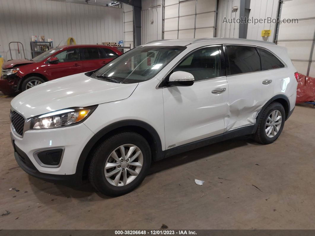 2018 Kia Sorento 2.4l Lx White vin: 5XYPGDA30JG427572