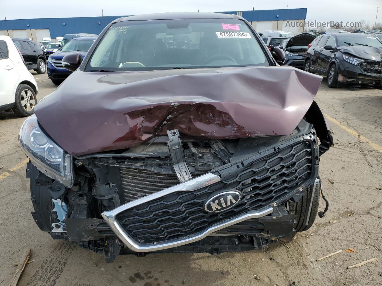 2020 Kia Sorento L Burgundy vin: 5XYPGDA30LG655395