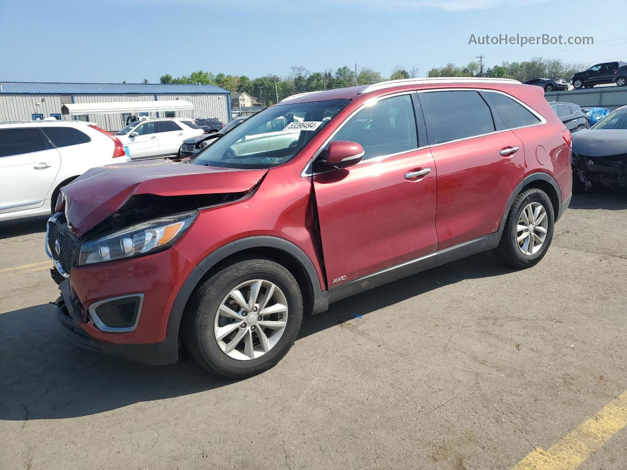 2017 Kia Sorento Lx Red vin: 5XYPGDA31HG260746