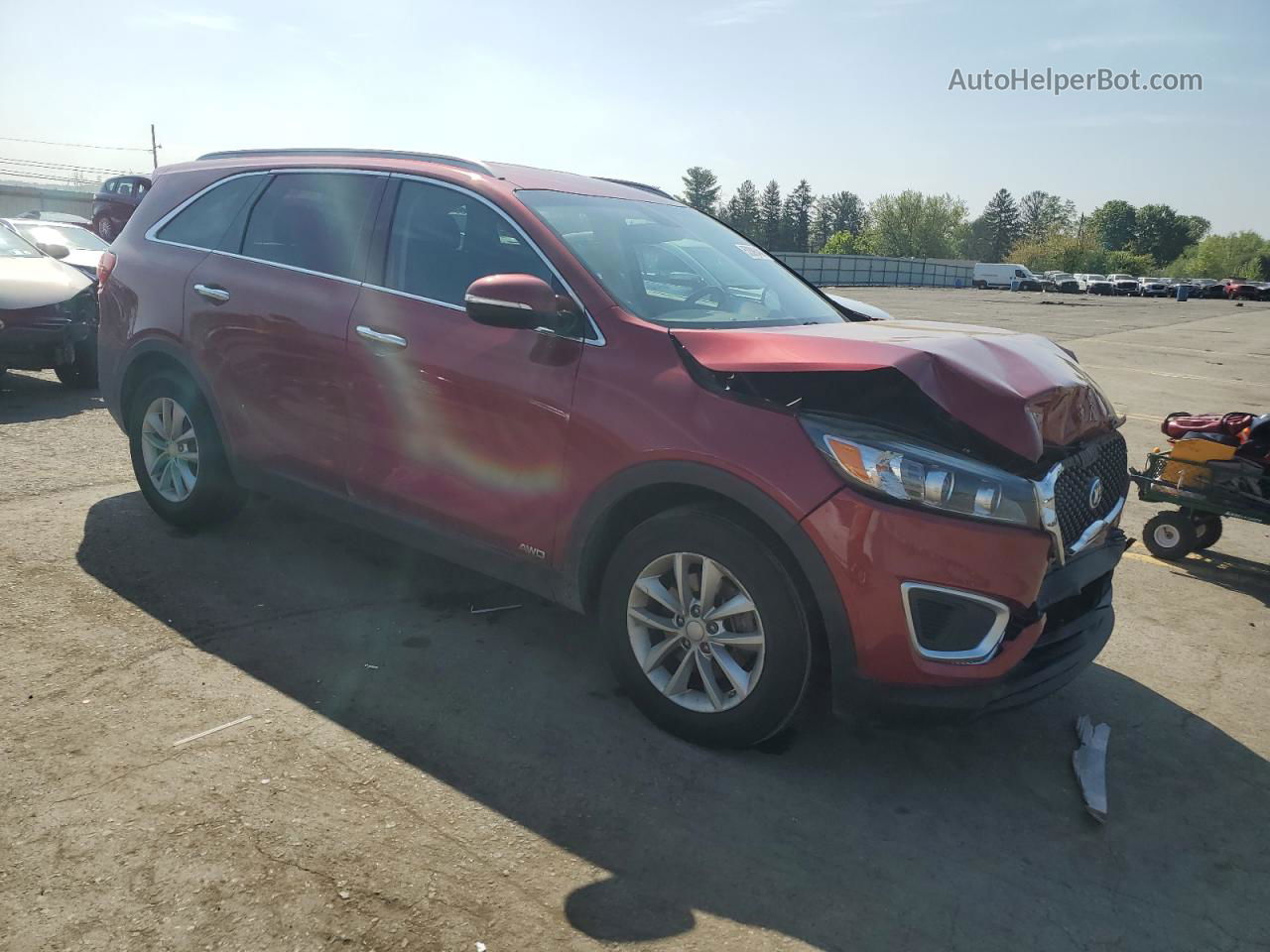 2017 Kia Sorento Lx Red vin: 5XYPGDA31HG260746