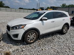 2017 Kia Sorento Lx White vin: 5XYPGDA32HG198645