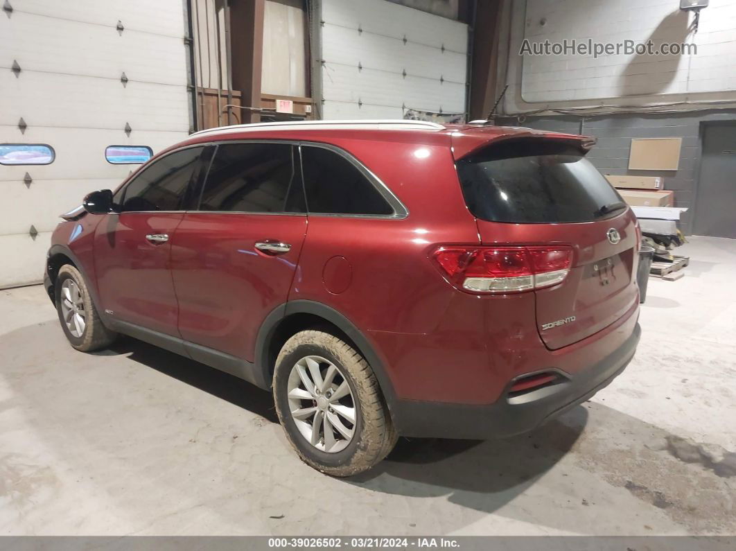 2017 Kia Sorento 2.4l Lx Maroon vin: 5XYPGDA32HG252865