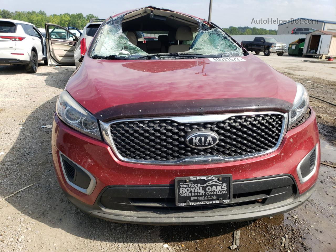 2018 Kia Sorento Lx Burgundy vin: 5XYPGDA32JG405640