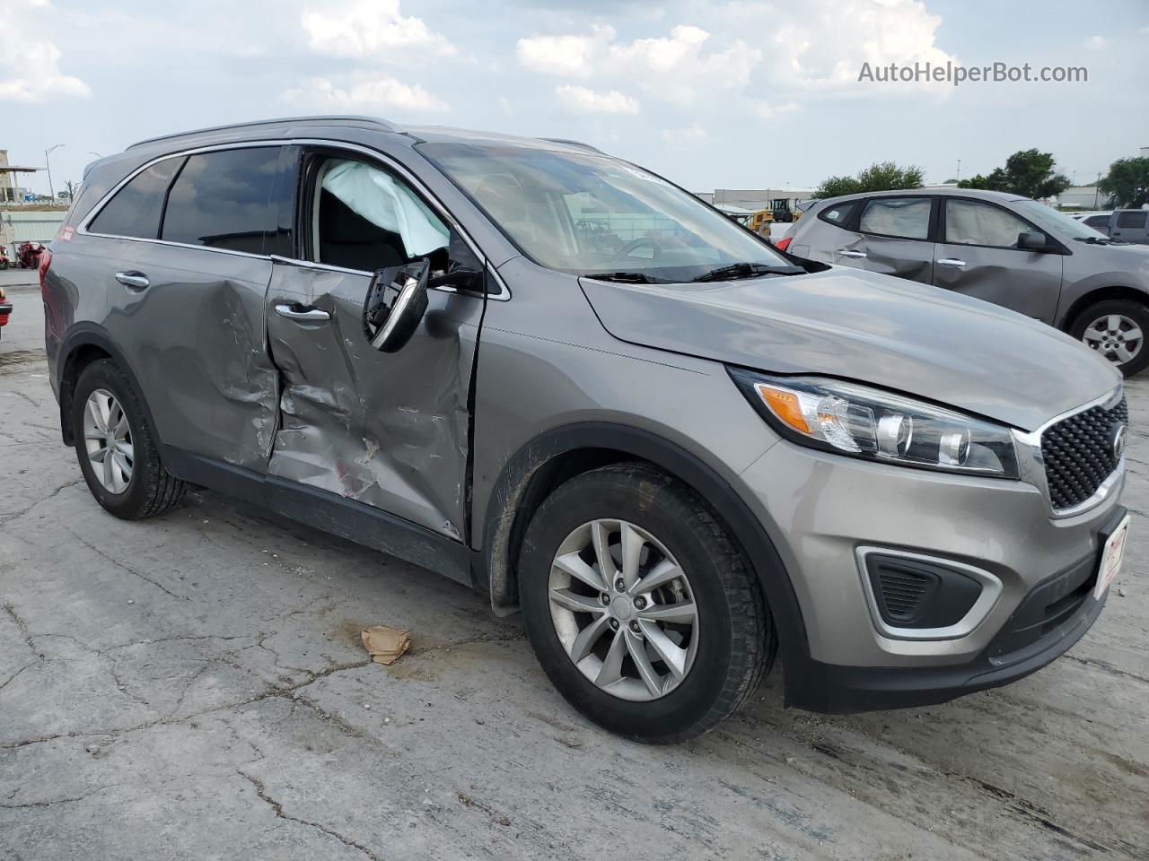 2018 Kia Sorento Lx Серый vin: 5XYPGDA32JG425760