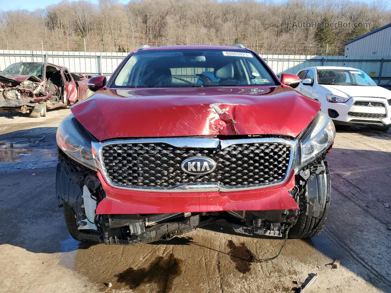 2017 Kia Sorento Lx Red vin: 5XYPGDA33HG267035