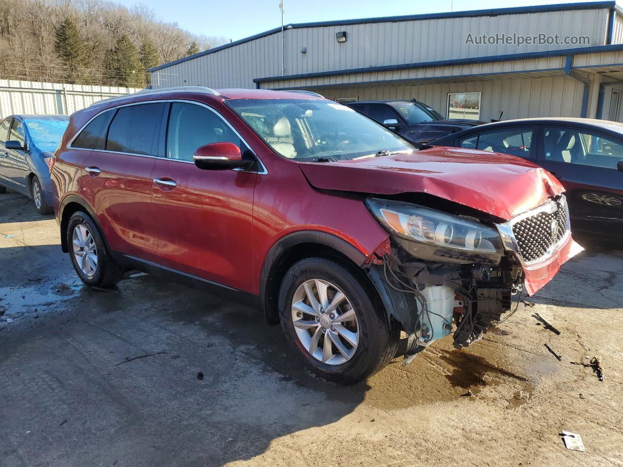 2017 Kia Sorento Lx Red vin: 5XYPGDA33HG267035