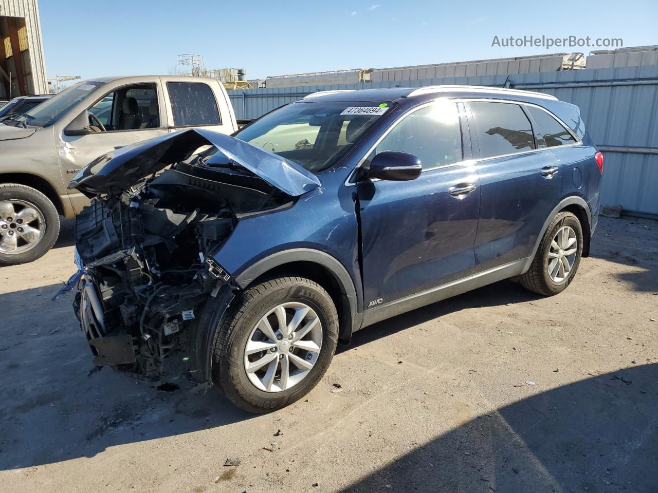 2017 Kia Sorento Lx Синий vin: 5XYPGDA33HG333437